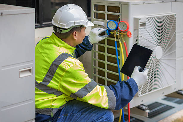 Professional Hvac technician working in Waltham, MA
